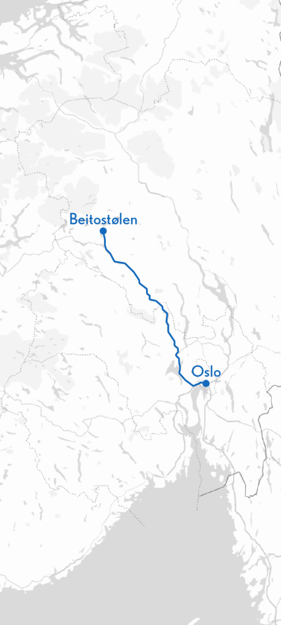Milan to Venice on a map