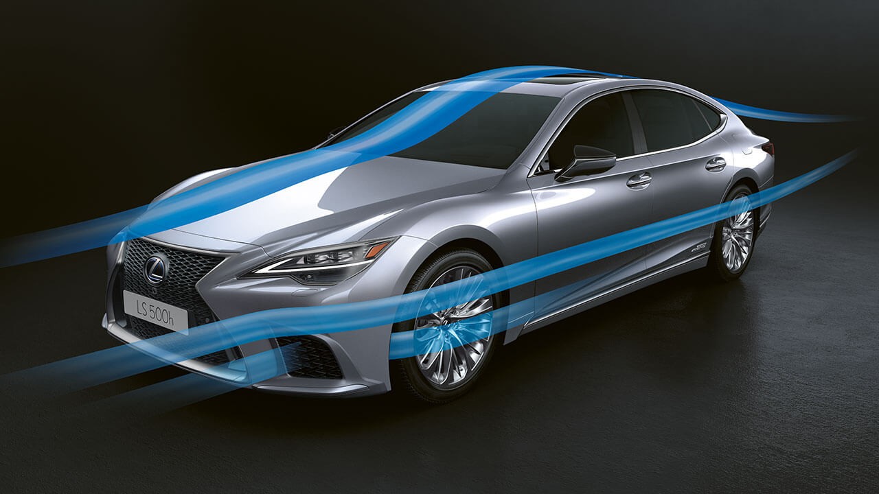 Lexus LS aerodynamics graphic