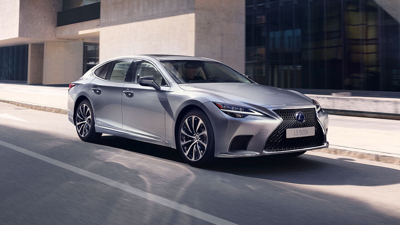 A parked Lexus LS