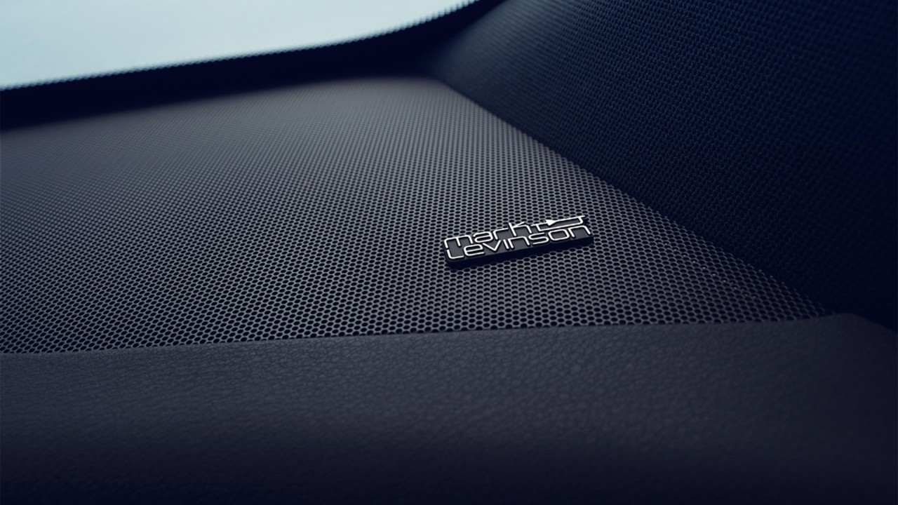 Close-up of a Mark Levinson® speaker in the Lexus RZ 450e